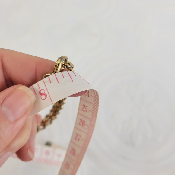 Vintage Gold Tone Rhinestone Link Bracelet Blue Clear Stones 8" Lobster Clasp - Picture 7 of 7